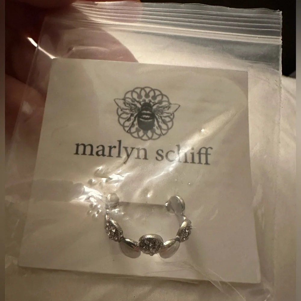 NWT- Marlyn Schiff-adjustable pave multi disc‎ ring